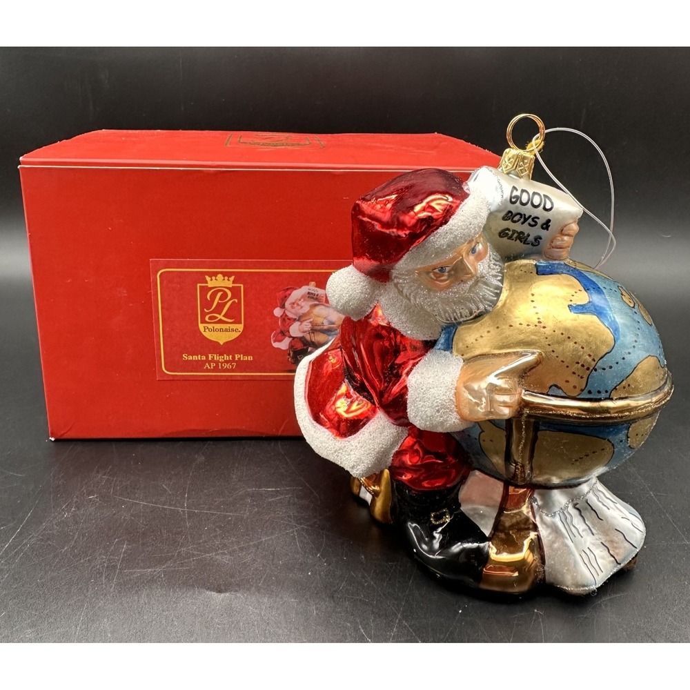 KURT ADLER POLONAISE SANTA FLIGHT PLAN ORNAMENT AP1967 5"